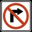  No right turn