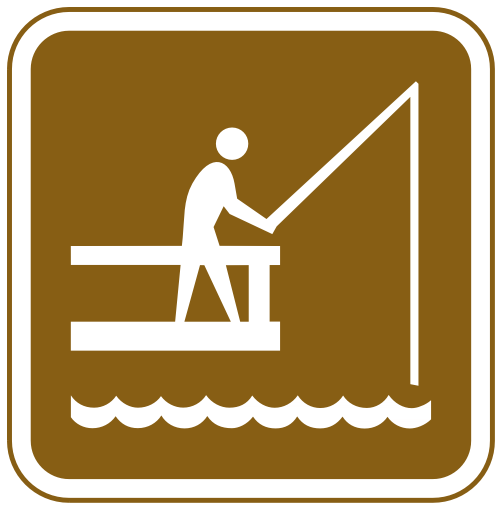 US Road Signs: fishing (tourist)